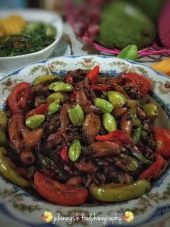 Foto resep Tumis Cumi Asin pedas. #pedesmelintir