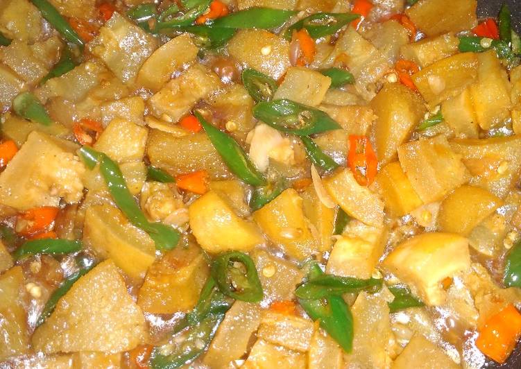 Kikil cabe hijau pedas manis sederhana