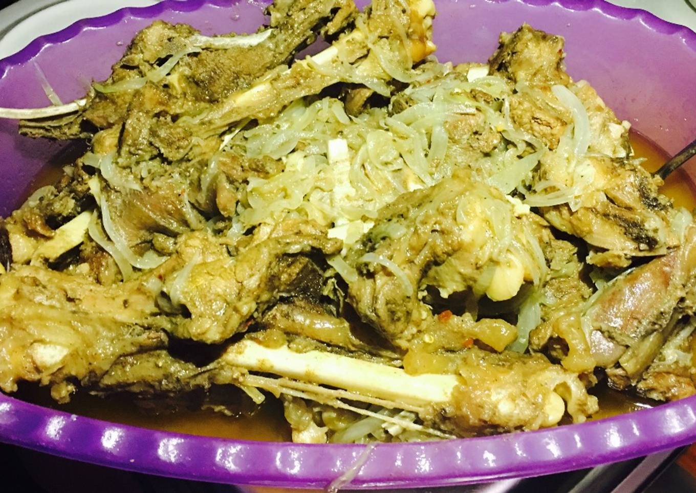 Stuffed lamb leg