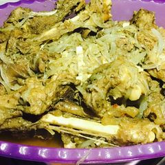 A picture of Stuffed lamb leg.