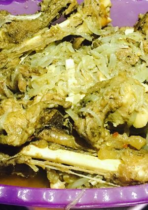 A picture of Stuffed lamb leg.