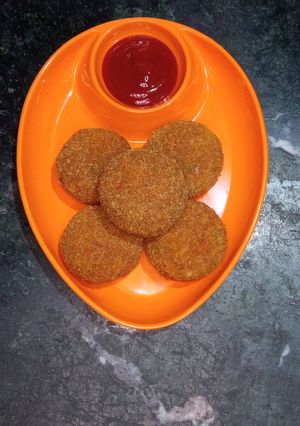 A picture of Poha potato cutlet.