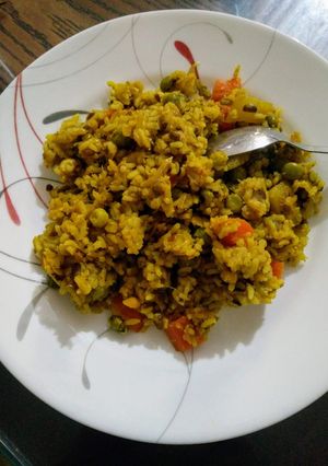 A picture of Vegetable khichdi.