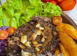 Foto resep [Eps. 31] Wagyu Steak with Rosemary Garlic Sauce 🌿🍖🧄