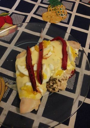Una foto de Pizza de pollo