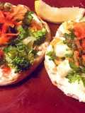 EASY Hummus, Veggie English Muffin Pizza (kid friendly, budget friendly!) 