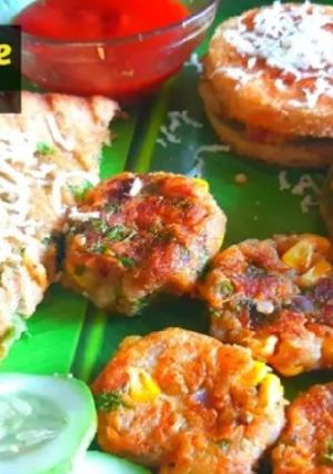 A picture of Mixed Veggies Cheese Cutlet Sandwich.