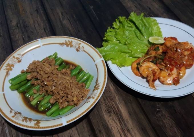 Buncis Siram Daging Ayam Cincang
ala Dapurnya Ken