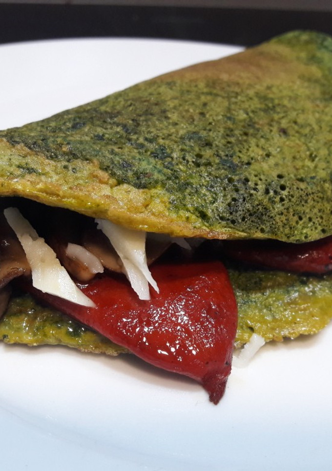 Una foto de Torti-crepe de espinacas relleno