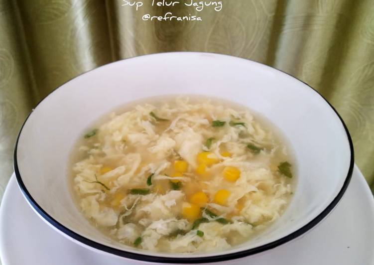Easiest Way to Make Yummy Sup Telur Jagung