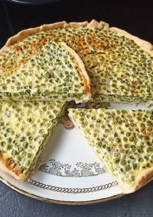 Une photo de QUICHE Petits pois, Menthe et Ricotta