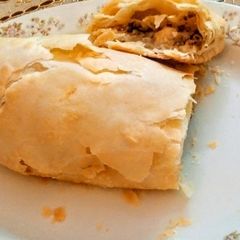 A picture of Minced and Vegetables Strudel.
