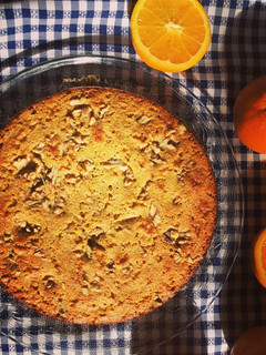 Una foto de Queque de harina de Quinoa, naranja-nuez