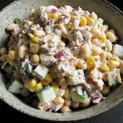 Soy Beans & Tuna Mayo Salad A picture of Soy Beans & Tuna Mayo Salad.
