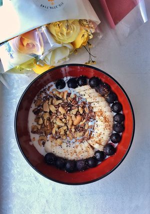 Hình của món Bữa sáng nhẹ bụng với fruit yogurt.