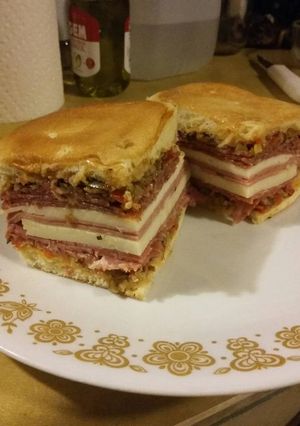 A picture of Mini Muffaletta (sliders).