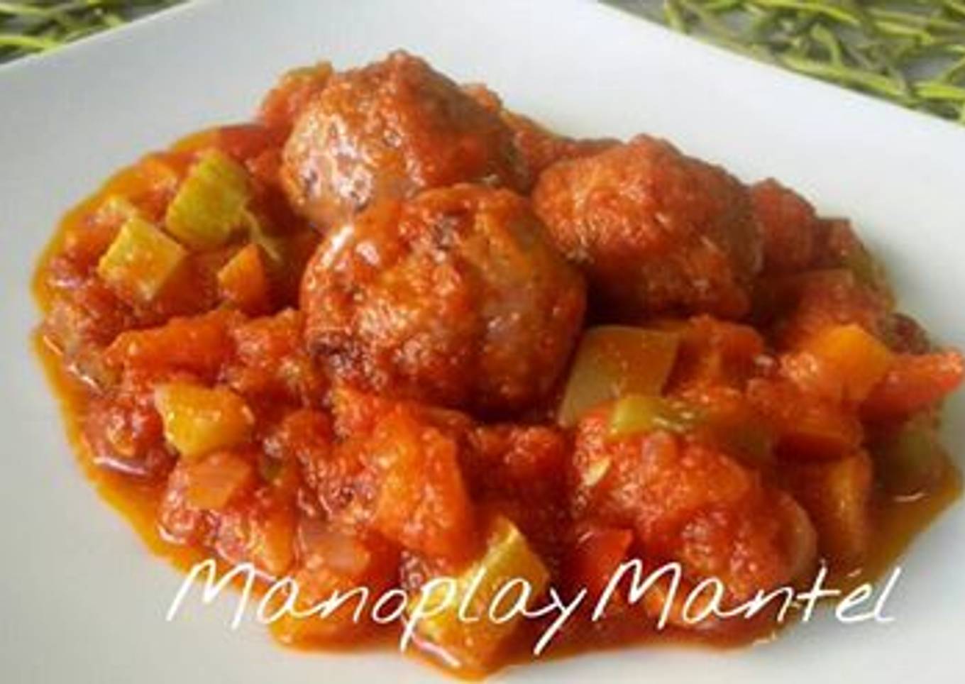 Albóndigas con pisto EN GME, GMF y tradicional