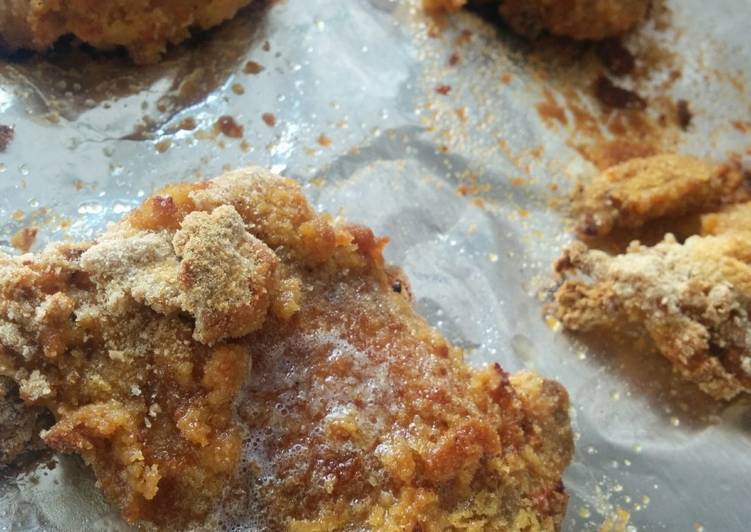 Frango empanado no forno - Tudogosreceitas