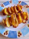 Spiedini di patate, scamorza e speck