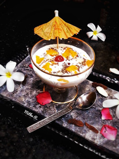 मैंगो कोकोनट मिल्क पुडिंग (Mango coconut milk pudding recipe in hindi) रेसिपी मुख्य फोटो