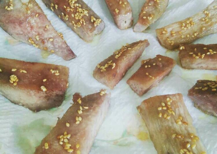 Steps to Make Any-night-of-the-week Sesame and honey covered nduma