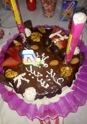 صورة لوصفة كيكة عيد ميلاد بنتي