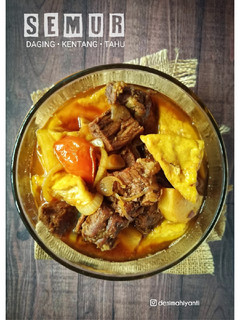Foto resep Semur daging kentang tahu