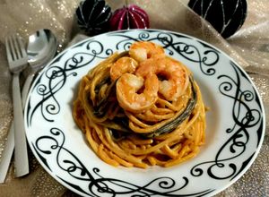 Una foto de Pasta cremosa con chipotle