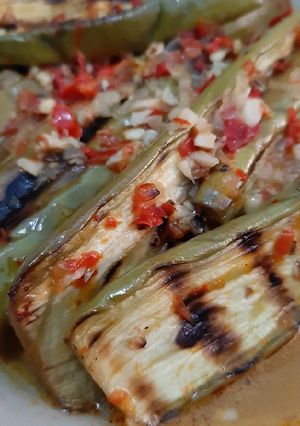 Foto resep Terong hijau bakar