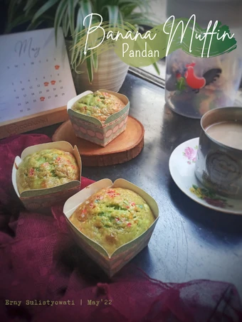 Langkah Gampang Membikin Resep  Banana Muffin Pandan yang Enak Banget, Sempurna