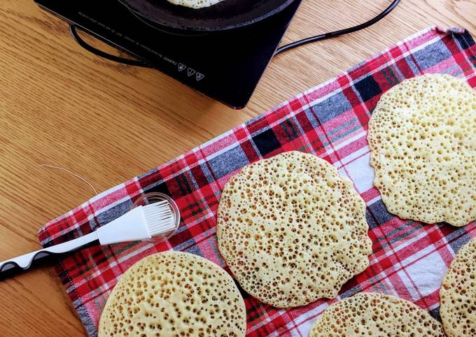 Comment faire Cuire Délicieuse Baghrir ou crêpes mille trous recette
inratable