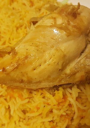 صورة لوصفة رز بخاري مع دجاج عطريقتي