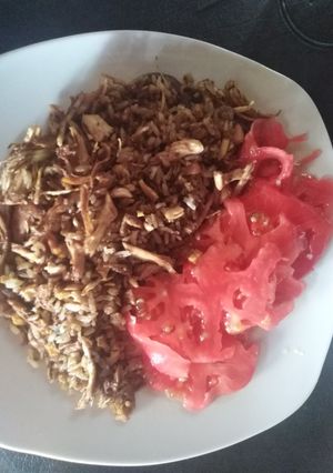 Una foto de Arroz "chaufa" falso y rápido
