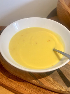 A picture of Creamy Cauliflower Soup with Saffron.