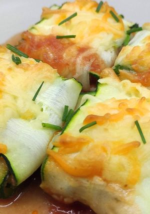 Una foto de Raviolis de calabacín