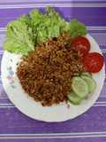 Nasi goreng bebek canai hijau nikmat