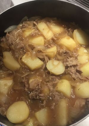 A picture of Meat and potatoes.