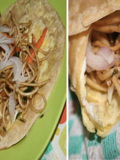 A picture of Egg and Noodles Wrap.