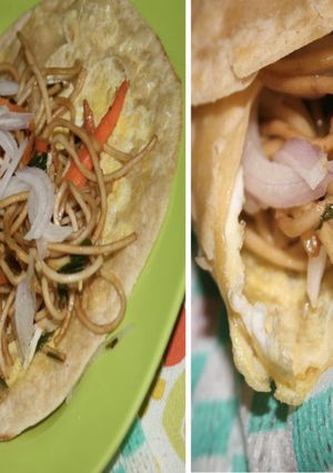 A picture of Egg and Noodles Wrap.