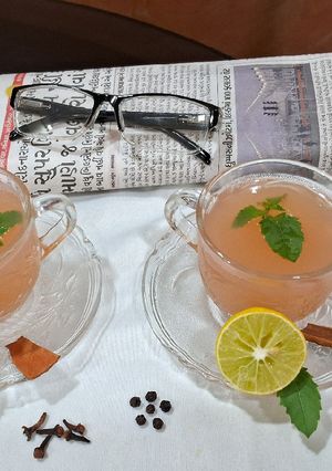 A picture of Holy basil (Tulsi) herbal tea.