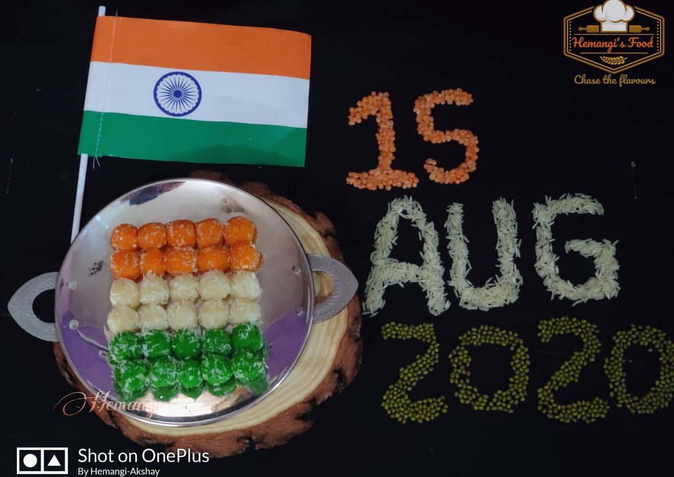 Tiranga coconut ladoo