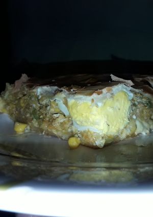 Una foto de Tarta de vegetales y queso