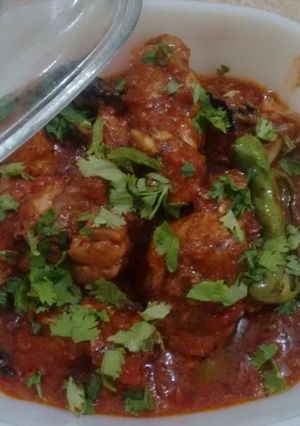 A picture of Chicken Masala Karahi.