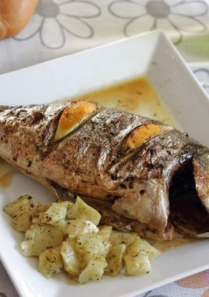 Una foto de Dorada al horno