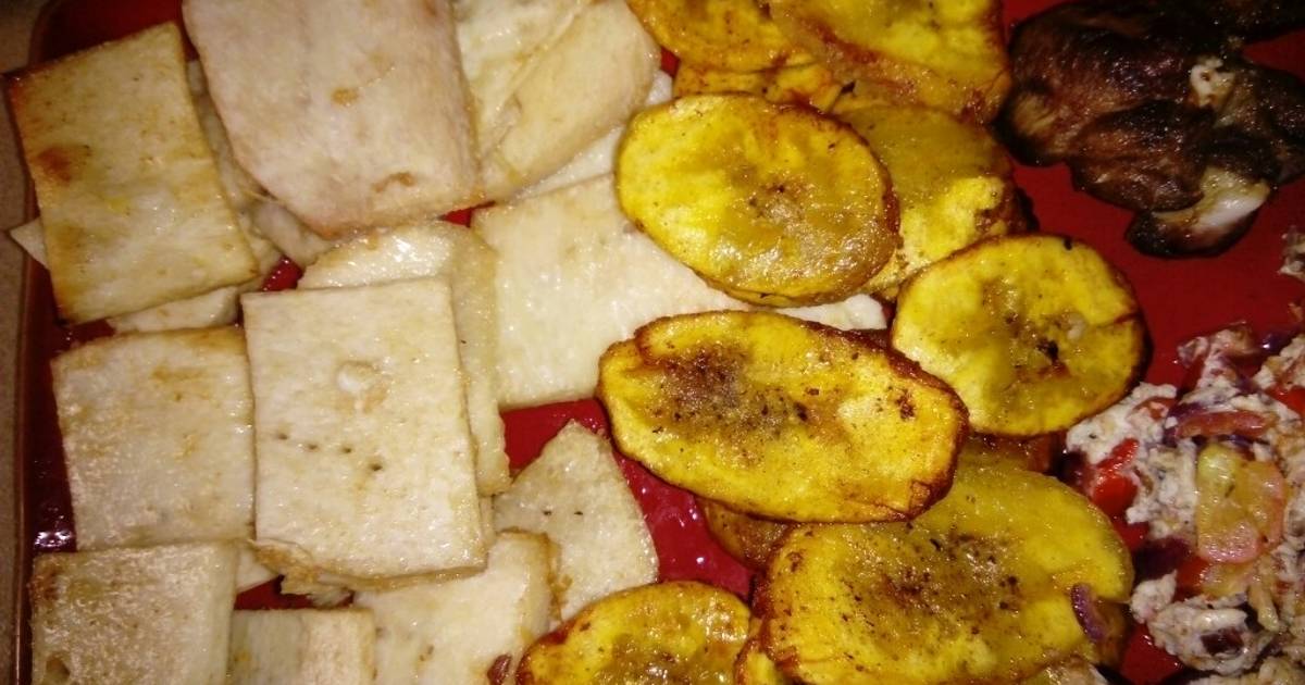 Fried yam and plantain Recipe by Uchechukwu Iroegbu Cookpad