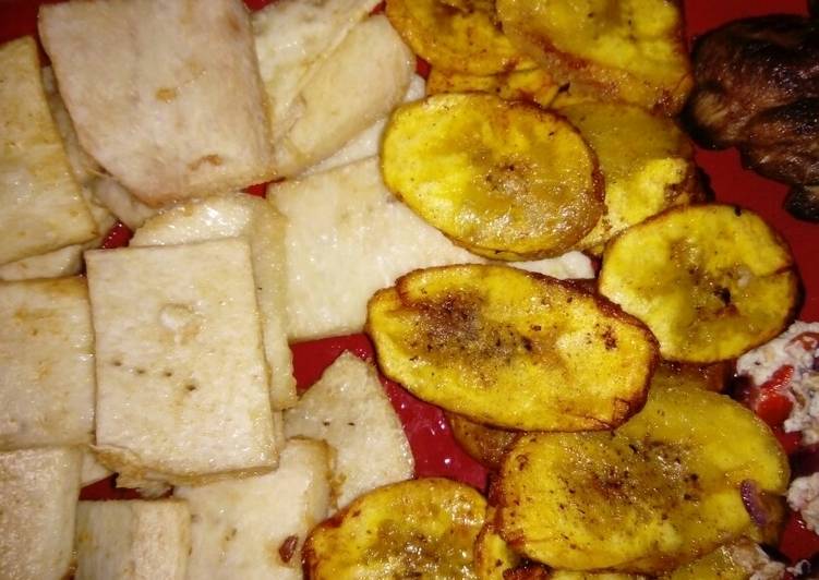 Steps to Make Favorite Fried yam and plantain