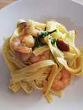 Tagliolini con gamberi, porcini e rucola 🦐🍄🥬