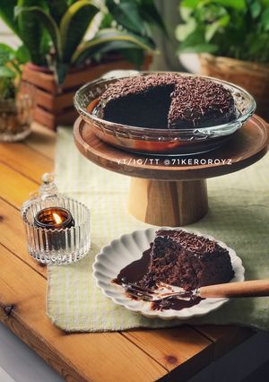 Gambar MOIST CHOCOLATE CAKE (tak guna mixer)