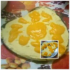 A picture of No Bake, Simple  Mango  Cheese  Cake.