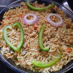 A picture of Paneer biryani.